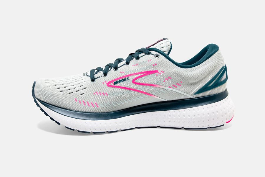 Glycerin 19 Road Brooks Running Shoes NZ Womens - White/Pink - WDPSXN-347